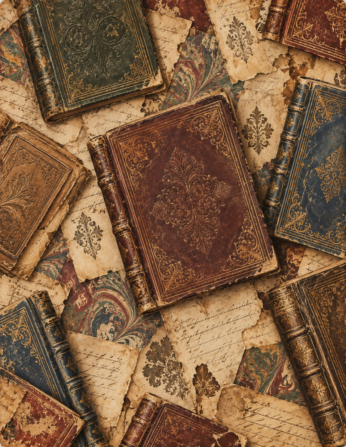The Antique Leather Books Collection – Vintage Junk Journal Pages - Image 6