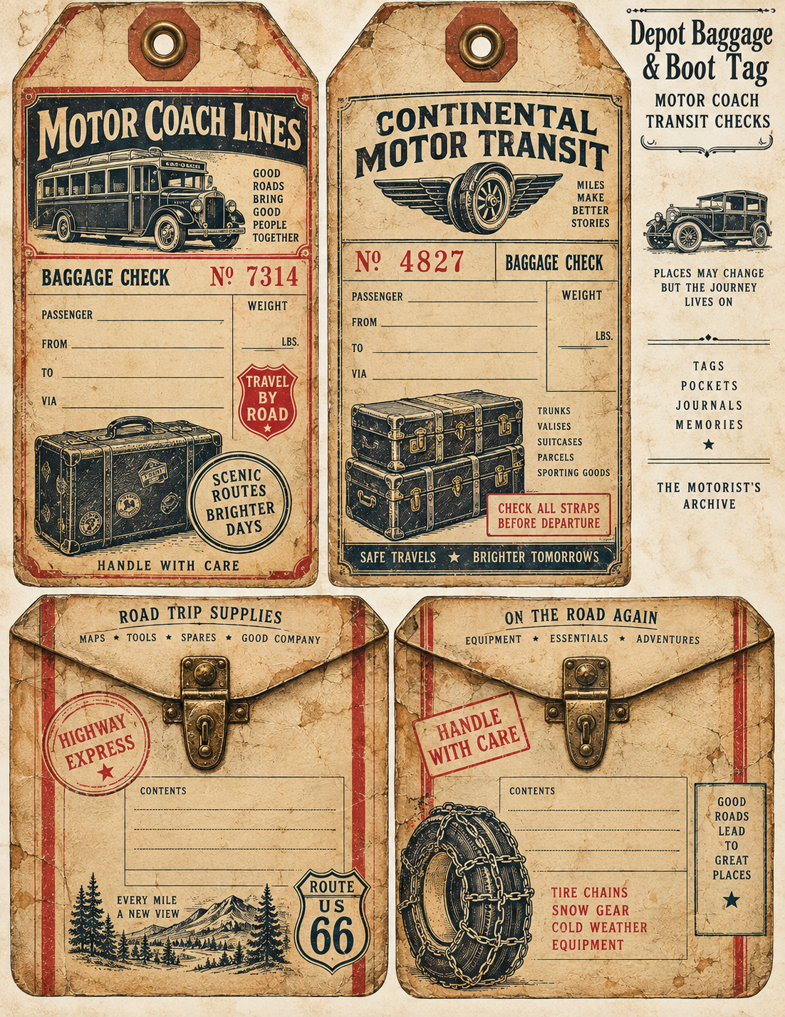 The Motorist’s Archive – 17 Vintage Automotive Journal Pages - Image 6