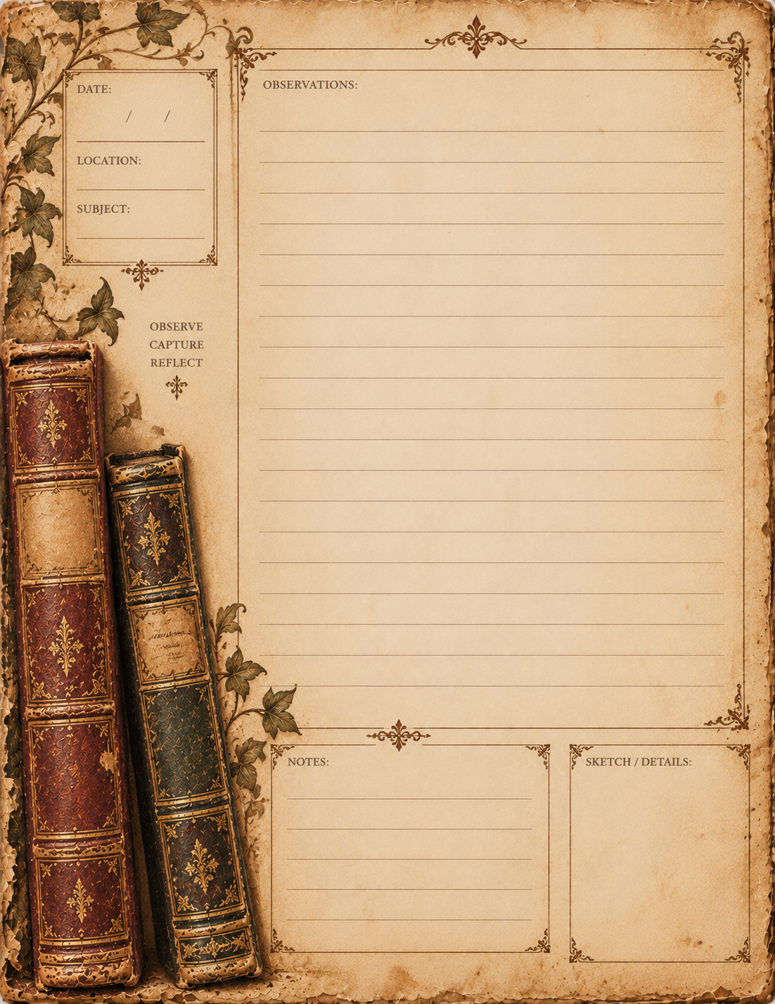 The Antique Leather Books Collection – Vintage Junk Journal Pages - Image 5