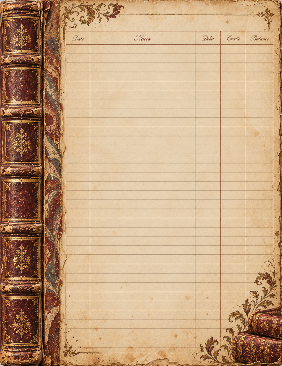 The Antique Leather Books Collection – Vintage Junk Journal Pages - Image 4