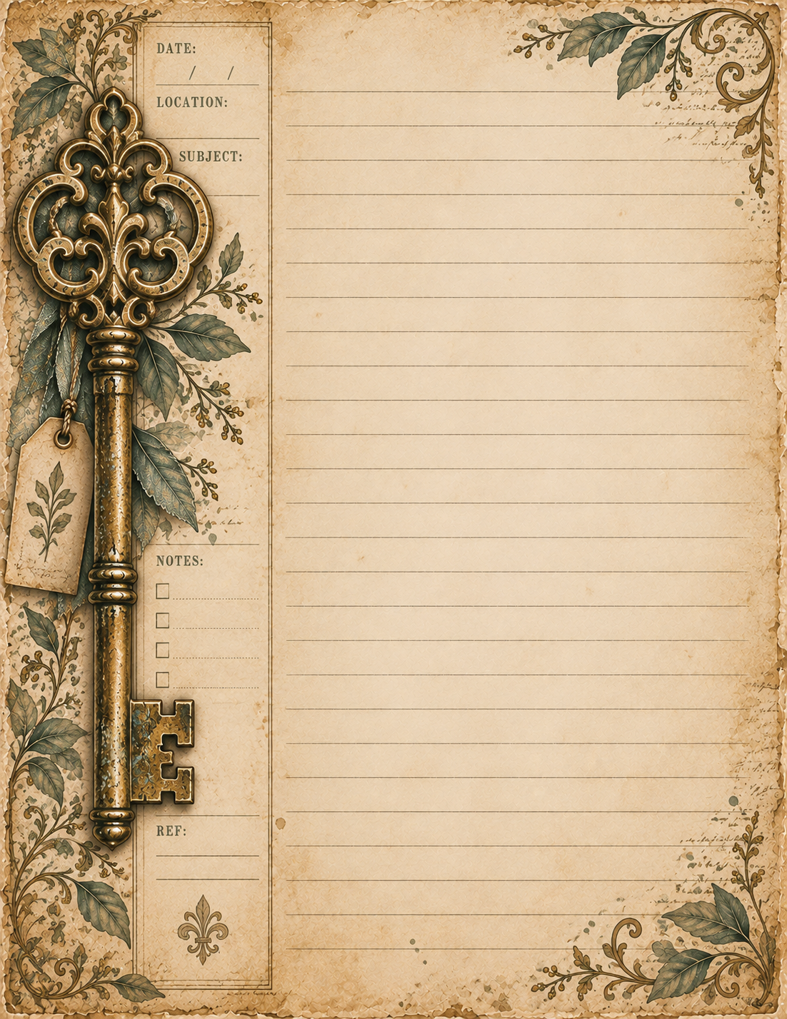 The Brass Skeleton Keys Collection – Vintage Junk Journal Pages & Ephemera - Image 5